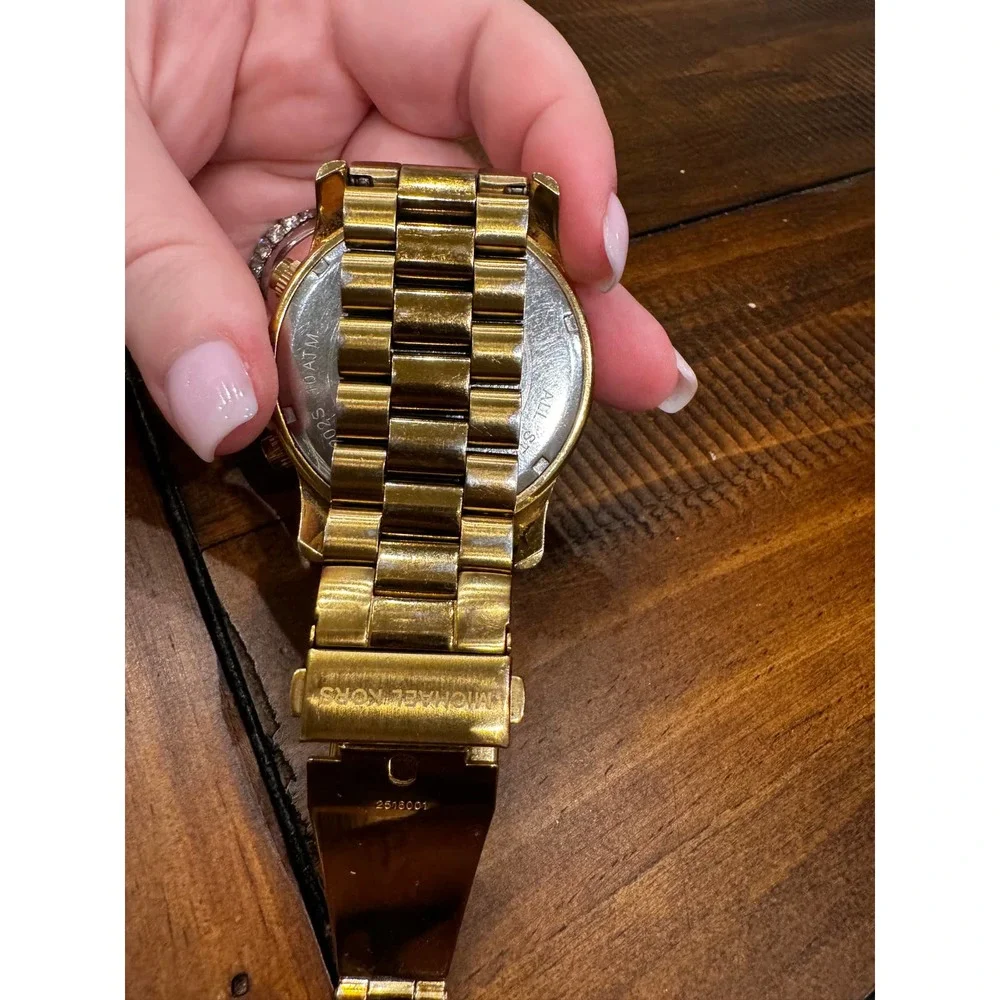 Michael Kors Gold Colored Stainless Steel Watch Model 8077